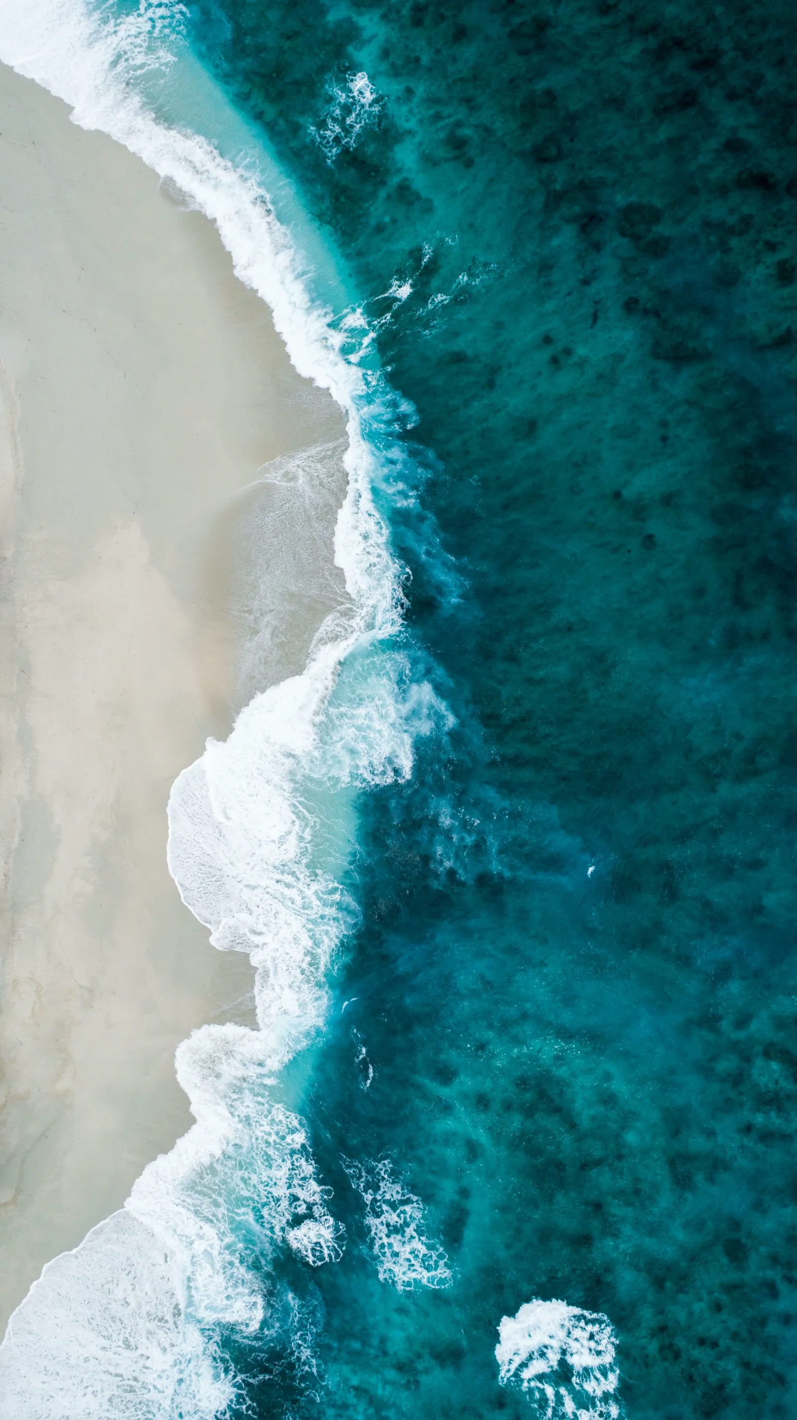 Bright Atlantic sky and turquoise water along a South Florida coastline